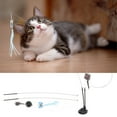 thumbnail image 4 of Suction Cat Feather Wand Suction Cat Feather Wand Interactive Cat Toy Toy Double End Removable Steel Wire Interactive Cat Teaser Stick Toy For Indoor Pet Cat Kitten Chaser, 4 of 8
