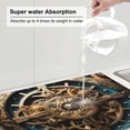 thumbnail image 5 of Steampunk Clockwork Wheels Art Large Kitchen Drying Mat 18x24 Inch Ultra Absorbent Dish Drying Mats Foldable Countertop Protector, 5 of 8