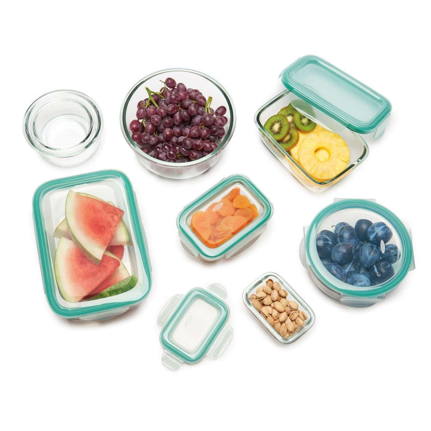 OXO 16 Piece Smart Seal Glass Food Storage Container Set