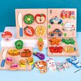 thumbnail image 1 of Gwong Juguete 1 set Block Jigsaw Creative Early Learning DIY Hortalizas de madera Bloque de rompecabezas para niños Gwong 30010707, 1 of 6