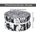 thumbnail image 6 of Soimoi 40Pcs Tie Dye Print Cotton Precut Fabrics For Quilting Craft Strips 2.5x42inches Jelly Roll - Black, 6 of 9