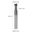 thumbnail image 2 of Uxcell 5.5mm x 13mm x 6mm x 50mm Fresa de extremo cuadrado de carburo sólido recubierta de AlTiN de 2 flautas, 2 of 5