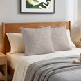 thumbnail image 6 of Taupe Plaid Pillow Covers 16x16 Set of 2, Farmhouse Buffalo Checkered Gingham Throw Pillow Covers Decorative Couch Cushion Cover, Microfiber Soft Square Pillowcases for Bedroom Living Room Sofa, 6 of 9
