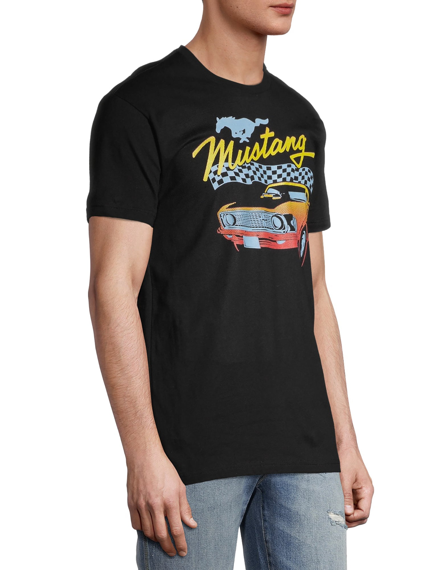 Ford Short Mustang Sleeve T-Shirt Men\'s Licensed