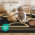 thumbnail image 4 of ODIKA 6'x9' Washable Area Rug Non-Slip, Chair-Friendly, Black Gold Geometric Design Accent Elegant Abstract Art Inspired Symmetry for Dining Room, Under Table, Office Décor, 4 of 7