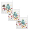 thumbnail image 7 of Dreamtimes Snowman Christmas Tree Baby Muslin Washcloths Face Towel, Watercolor Cute Rabbit Burp Cloths Cotton Wipes 5 PCS Infant Wash Cloth for Newborn Boys Girls 12x12 inches, 7 of 7