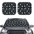 thumbnail image 2 of Xecao Daisies Flowers for Foldable Car Sun Shades (2-Pack) offer sun protection with an easy-fold design for convenient windshield shading., 2 of 7