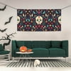 ZICANCN Banner Yard Signs, Traditional Day Of The Dead Skull Party Wall Decor for Indoor Outdoor Room, Small Size