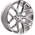 thumbnail image 3 of OE Wheels CV98 26 Inch Rims and Tires Fit Silverado 1500 Snowflake Style 6x139.7 26x10 Chrome - Hollander 5904 - Force UHP 295/30-26 (Set of 4), 3 of 5