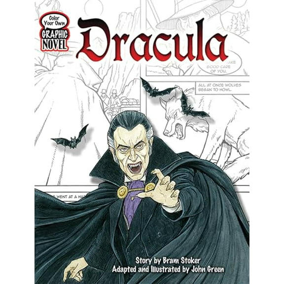 Pre-Owned Color Your Own Graphic Novel: Dracula (Paperback) 0486474143 9780486474144