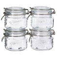 thumbnail image 2 of Mason Craft and More , Petit Pot Carré en Verre 0.5 Litre avec Pince, Ensemble de 4, 2 of 4