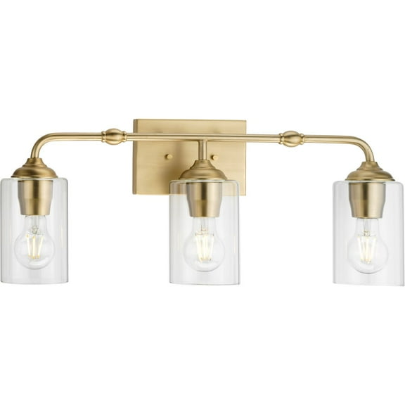 Avec 24.25 in. 3-Light Brushed Gold Contemporary Bath Vanity Light