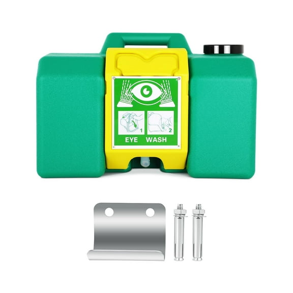 Portable Eyewash Station 8-Gallon OSHA Approved Wall-Mounted Gravity-Flow Indoors and Out, 30L Refillable Eyewash Station Heavy Duty Emergency Eye Wash Lasting for 10 Minutes