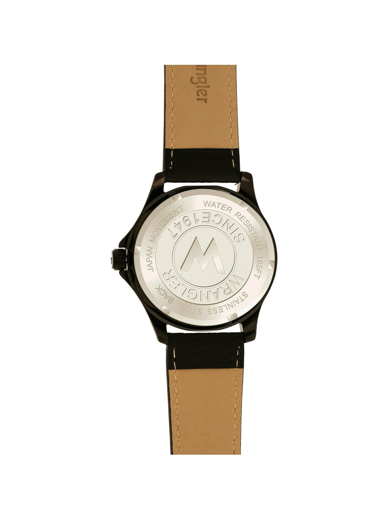 Wrangler 48mm Black Dial, Black Strap Watch - Walmart.com