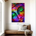 thumbnail image 2 of Elephant Stock Colorful Lord Buddha Head Wall Art - Vertical Canvas Wall Art - Living Room Wall Decor - People Canvas - Purple And Blue Decor - 32" x 48", 2 of 8