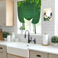 thumbnail image 5 of St. Patrick's Day Balloon Curtains for Windows, Bedroom Curtains 54 Inch Length, Green Shamrock Wooden Grain Spring Tie Up Curtains Panels Thermal Insulated Bathroom Curtains Window 42"x54", 5 of 8