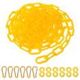 thumbnail image 3 of Unique Bargains 13Ft Plastic Chain Barrier, Safety Link Chain Stanchion with 6 S-Hooks and 6 Clips, Yellow, 3 of 6