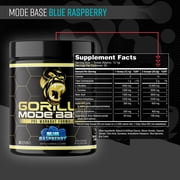 Gorilla Mind Base Pre-Workout, Blue Raspberry, 242g
