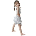 thumbnail image 6 of Vividxx Toddler Girls Dresses Glitter Asymmetrical Layered Performance Dress With Shorts Tutu Skirt For Dance Party And Play 7-9 Years, 6 of 8