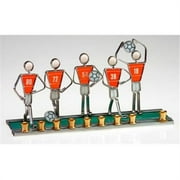 Judaica Kingdom SF-BB-SM-9815-1 Hanukkah Sports Menorahs - Soccer Menorah Teal & White Female