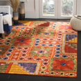 thumbnail image 4 of Aztec Orange/Multi Medium Rectangle Rug-Color:Orange/Multi,Shape:Medium Rectangle,Size:5'-1" X 7'-6", 4 of 4