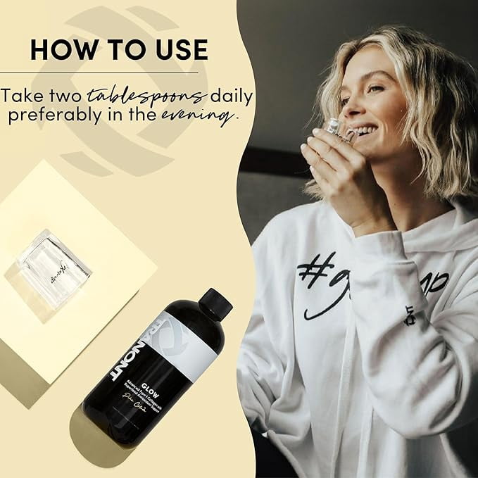 Tranont Glow Advanced Type 1 Collagen with Superfood Antioxidant Support | Healthier Hair, Skin, Nails & Joints | 15oz. Piña Colada