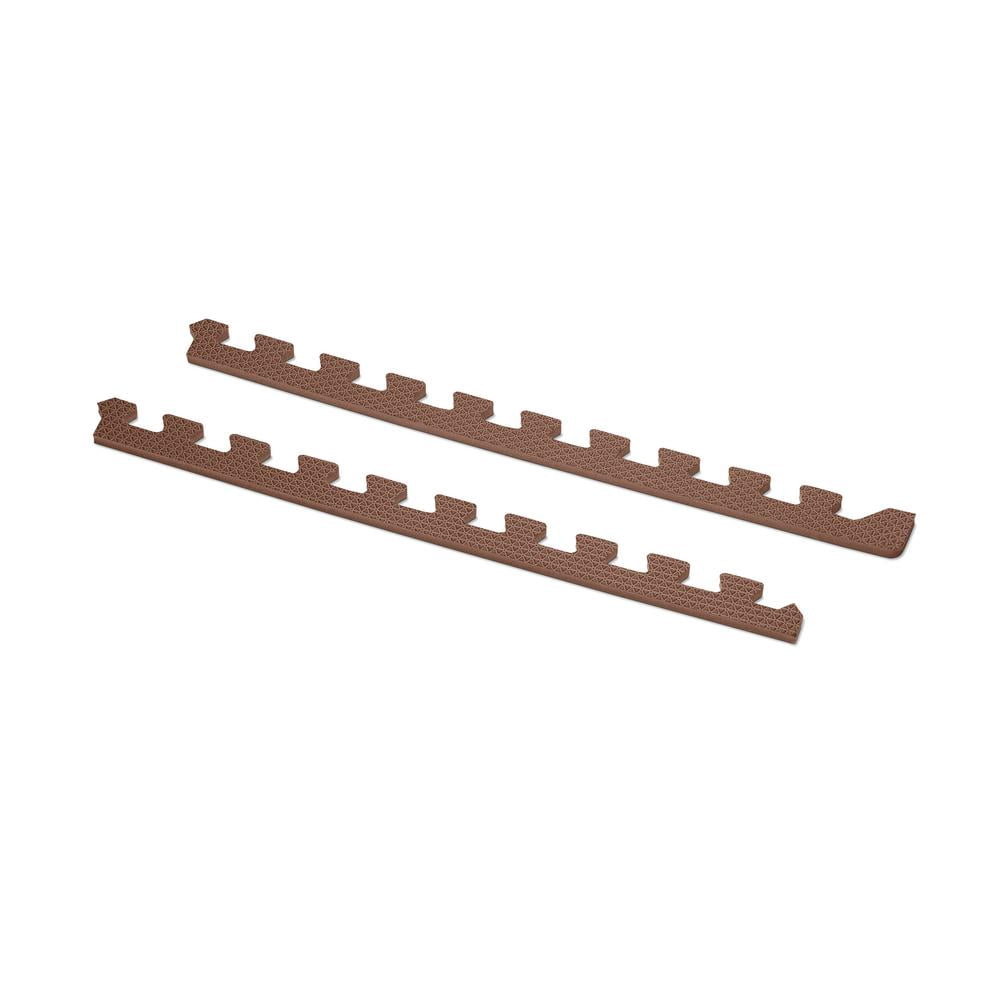 Norsk Brown 24 in. x 24 in. EVA Foam Non-Toxic Solid Color Interlocking Tiles, 30 Tiles