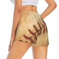thumbnail image 3 of Goofa Vintage Baseball Printed Women 2 in 1 Running Shorts,Quick Dry Athletic Workout Shorts,High Waisted Athletic Shorts with Liner Pockets-Small, 3 of 9