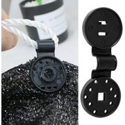 50 Pieces Plastic Sunshade Clips, Shade Cloth Plastic Clips Round Shade Netting Clips Tarp Clips Attachment and Placement for Sun Shade Net Anti Bird Netting Garden Netting Black