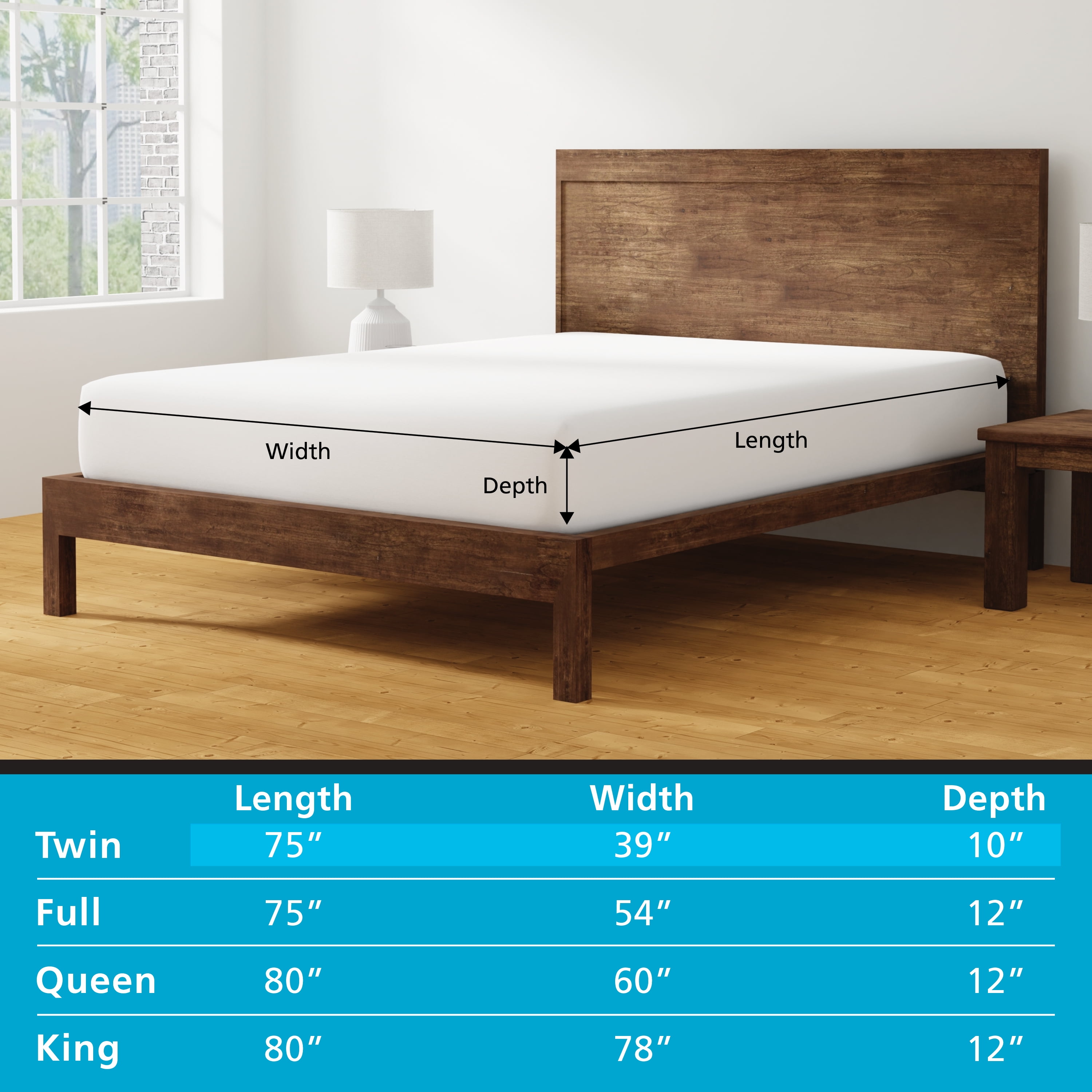 Mainstays Waterproof EVA Fitted Mattress Protector, Twin