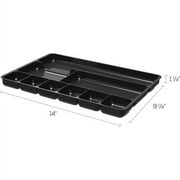 Deflecto Sustainable Office Drawer Organizer 1 Height x 14 Width x 9 Depth - Recycled - Black - 1Each