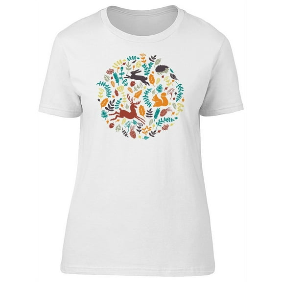 Forest Animals And Plants Tee Women's -Image by Shutterstock