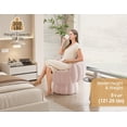 thumbnail image 5 of Mid Century Modern 360 Degree Barrel Swivel Accent Sofa Chair,Fluffy Velvet Fabric Lounge Wide Upholstered Pumpkin Reading Chair, Round Cloud Armchair for Living Room,Bedroom,Vanity(Pink), 5 of 6