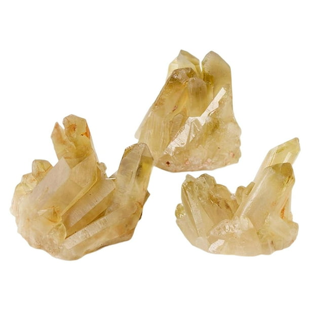Espécimen de Racimo de Cristal Natural Amarillo, Puntos de Cristal, Adorno de Geoda de Citrino, Piedras Preciosas de para Meditación, Decoració 150 a 200g Sunnimix racimo de cristal
