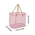 thumbnail image 3 of kladzum Mesh Shower Caddy Portable Shower Bag for Travel, Gym, Camping, Hanging Toiletry Organizer Hand Carry Bath Bag Polyester Mesh Beach Bag Tote Wash Bag Beach Toy Storage Bag, 3 of 7