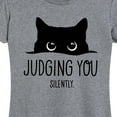 thumbnail image 3 of Instant Message - Judging You Silently Cat - Women's Short Sleeve Graphic T-Shirt, 3 of 6