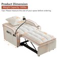 thumbnail image 4 of Aukfa Convertible Sleeper Chair Bed with USB Port, Cup Holder and Swivel Phone Holder, Pull Out Sofa Chair for Living Room/Bedroom/Small Space, Beige, 4 of 8