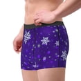 thumbnail image 2 of Naloa Dark Purple Snowflakes Mens Underwear - Boxers for Men, Mens Boxer Briefs, Classic Briefs for Men-Large, 2 of 5