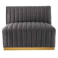 thumbnail image 4 of Conjure Channel Tufted Performance Velvet Armless Chair-EEI-5504-GLD-BLK, 4 of 7
