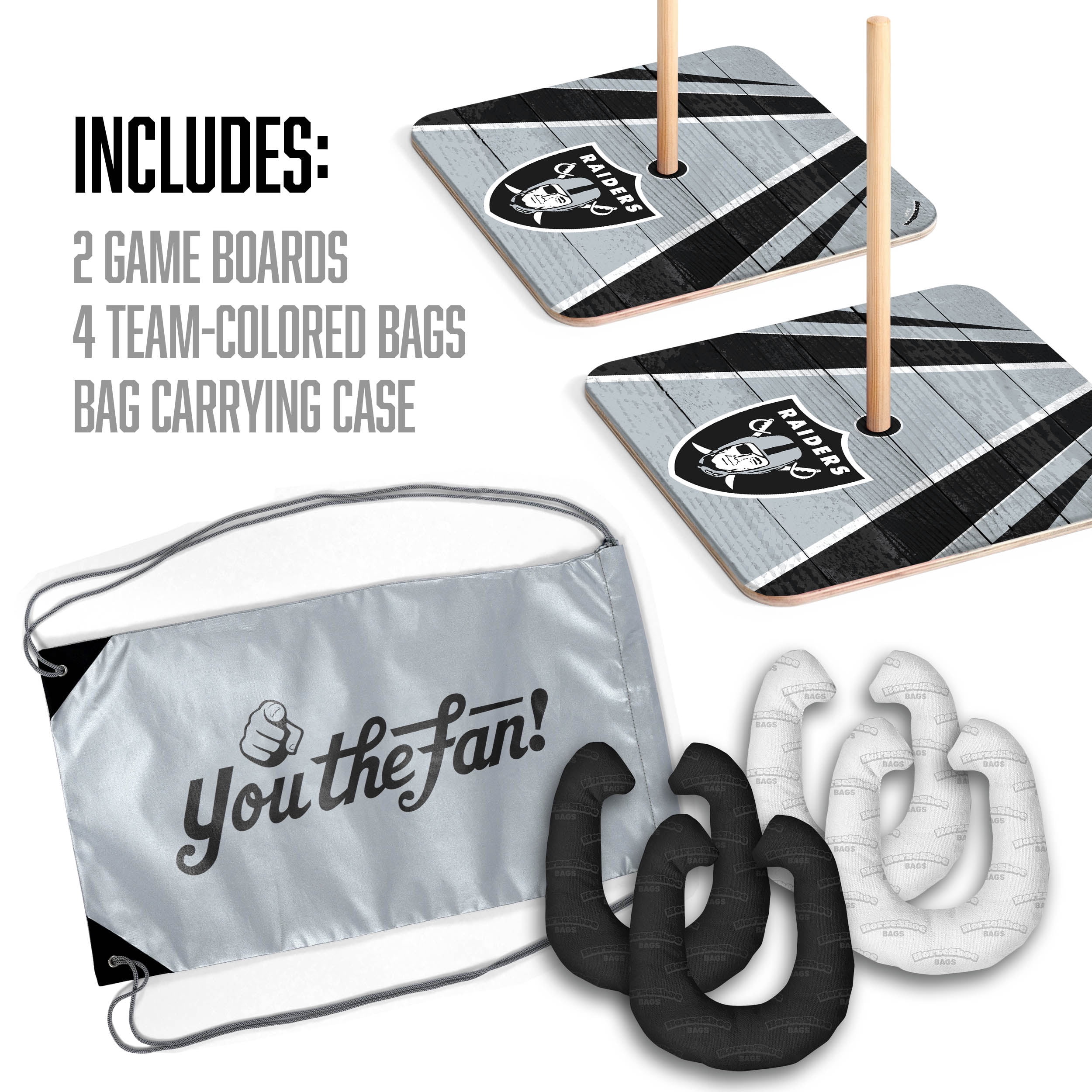 YouTheFan NFL Las Vegas Raiders HorseShoe Bags