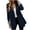 Navy, variant on Women's Blazers & Suit Jackets Clearance 2024! Clearance under $10 Fayshow0 Fashion Women Business Attire Solid Color Stitching Plaid Printed Long Sleeve Cardigan Coat Top Green