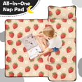 thumbnail image 4 of Strawberry and Flower Pink Pattern Teens Toddler Nap Mat with Pillow, Sleeping Mat Bag for Preschool Daycare 50"x20", 4 of 6
