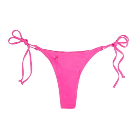 Womens Bikini Swimsuits Side Bottom Thong Brazilian Tie Tankinis Set Swimsuit