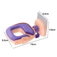 thumbnail image 3 of BUYISI 1PCS Hairdryer Bracket With Non-marking Sticker Punch Suction Wall Hanger Purple, 3 of 5