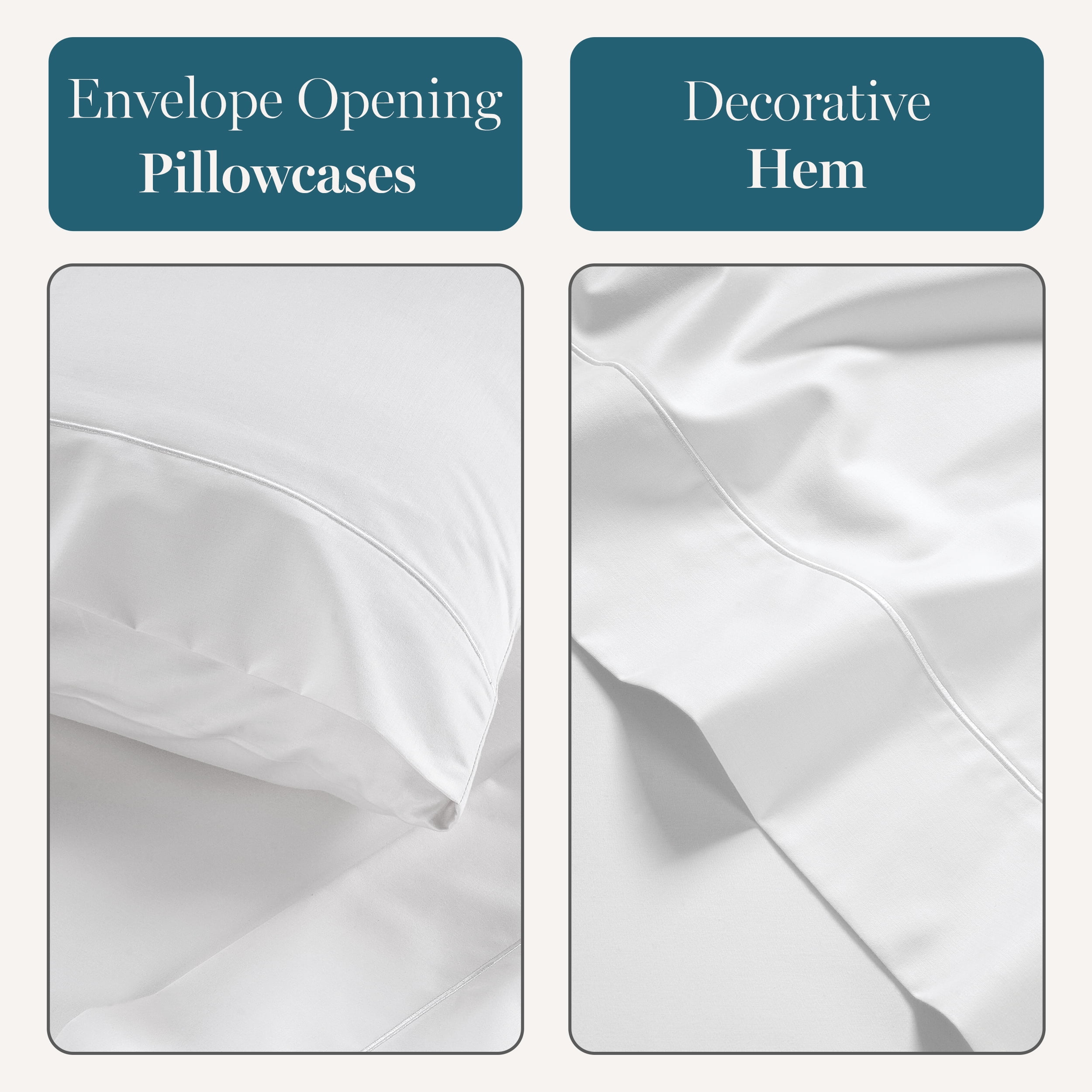 Casa Platino 100% Egyptian Cotton Sheets – 4 Piece King Sheet Set,Premium Sateen Weave with a Buttery-Soft, Silky Feel for All-Season Comfort, 15” Deep Pocket, Machine Washable – White