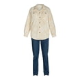 thumbnail image 3 of Time and Tru Women's Faux Shearling Shacket, Sizes XS-XXXL, 3 of 5
