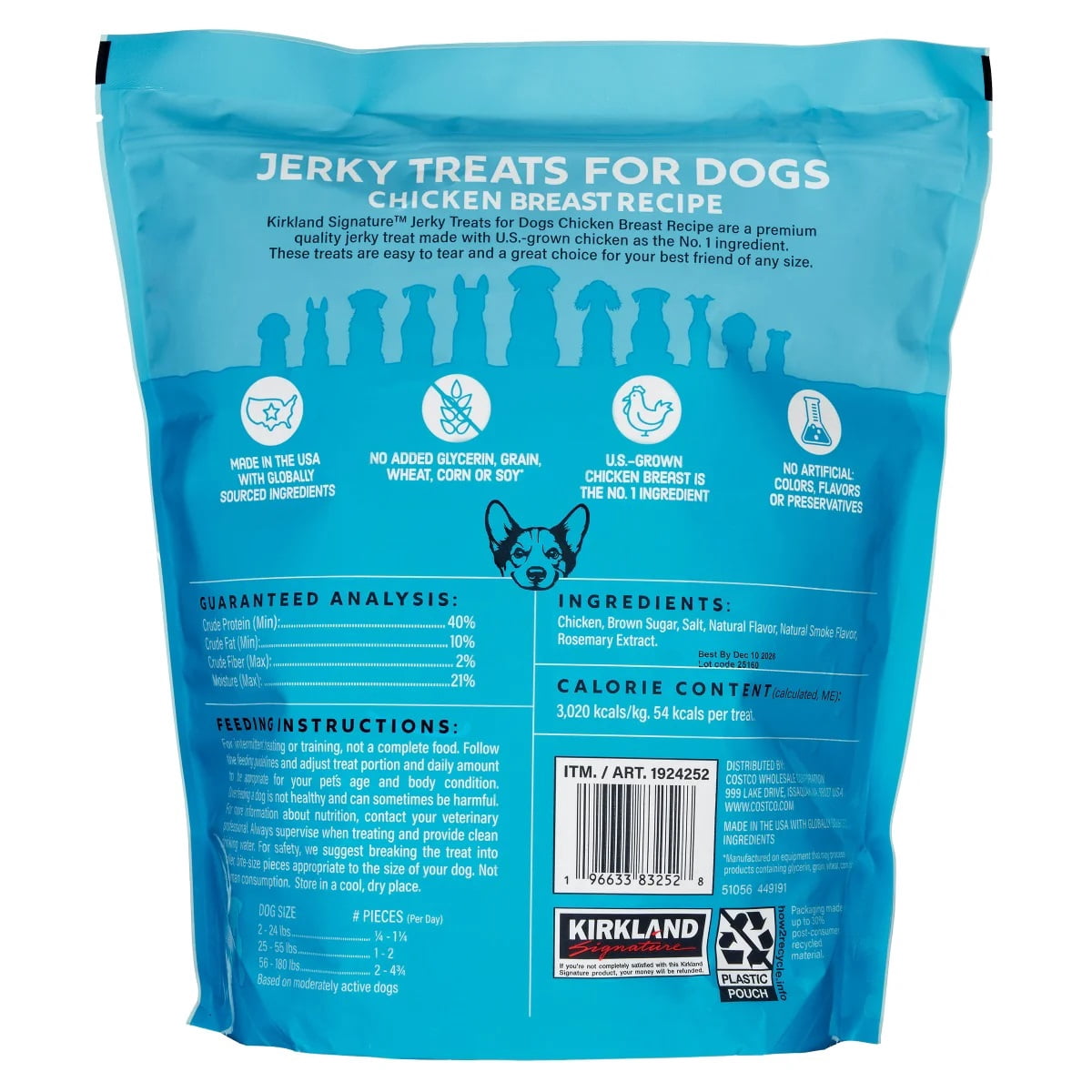 Kirkland Signature Chicken Jerky Dog Treat, 48 Ounce