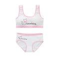 thumbnail image 2 of 6-Piece Girls' Matching Underwear: Seamless Training Cami Bralette with Matching Briefs, Soft for Ages 8-14, 2 of 5