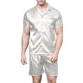 thumbnail image 1 of Hanerdun Men 2PCS Pjs Set Male Button Down Pajama Sets Loungewear White 2XL, 1 of 5