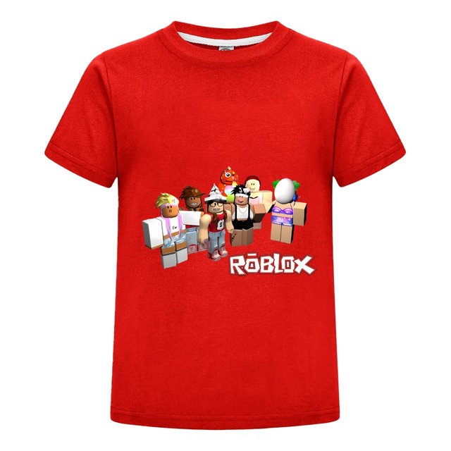 Ropa Infantil Roblox para Niño, Playera de Algodón con Estilo Gamer y Diseño de Personajes, Camiseta Cómoda para Verano, Ocasiones Especiales y Uso Diario